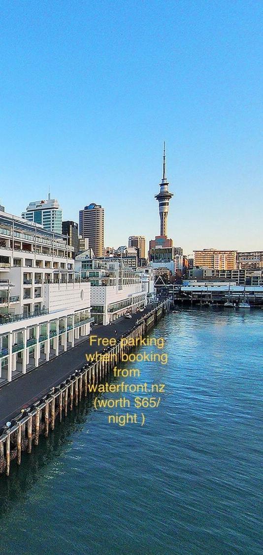 Waterfront Seaview Hotel Apartment - Same Building Block As Auckland Hilton Exterior photo